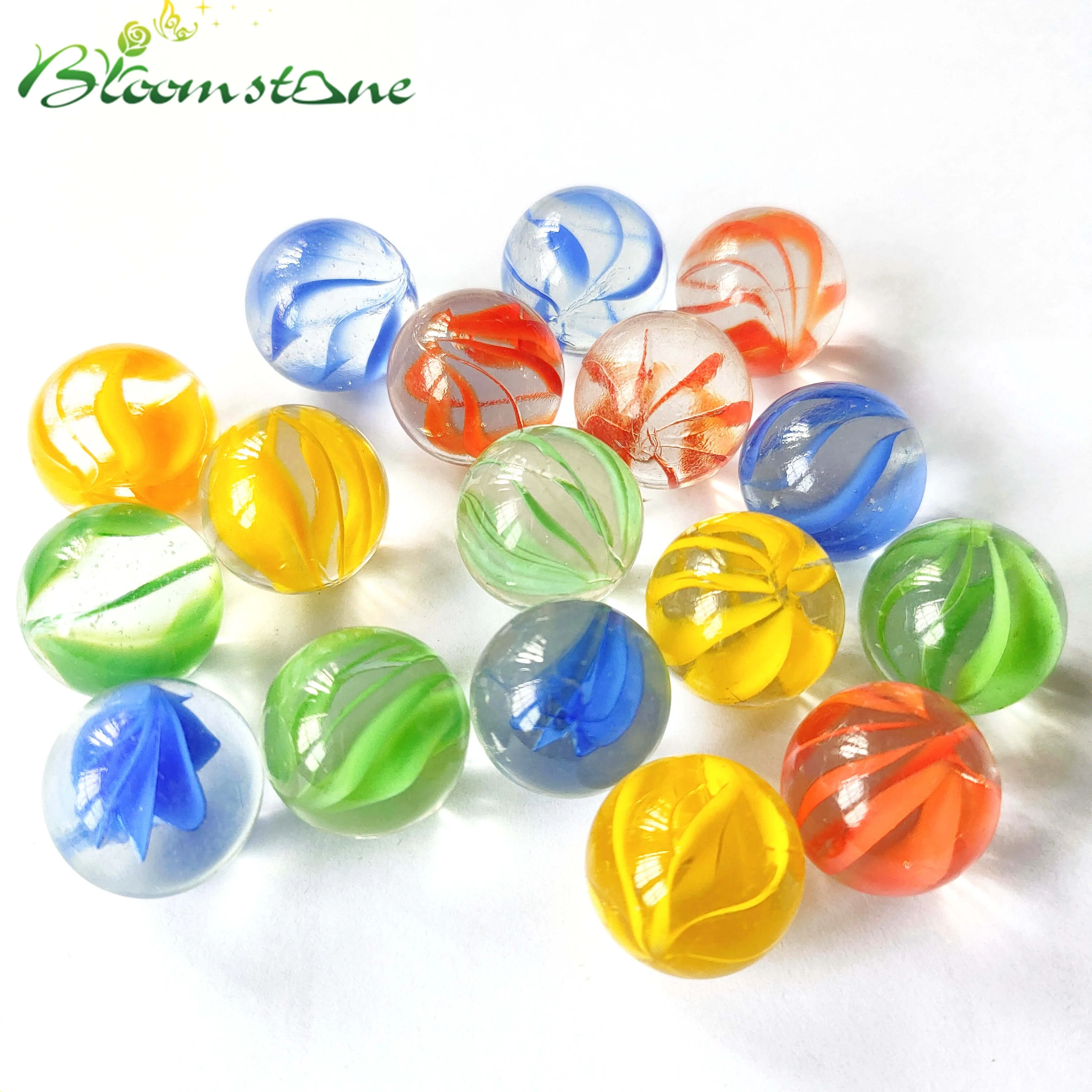 Kids Marble Games 14mm Assorted Colors Round Marbles Toy
