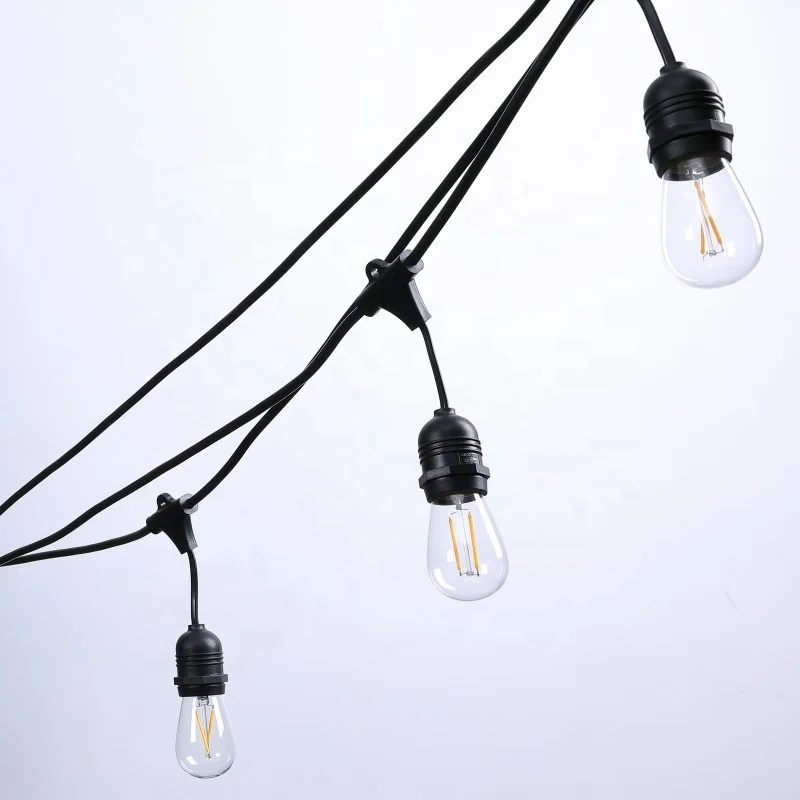 HOT E26 Sockets S14 48FT LED Bulb Waterproof Holiday Christmas Outdoor Indoor Commercial Party Decorative Patio String Lights