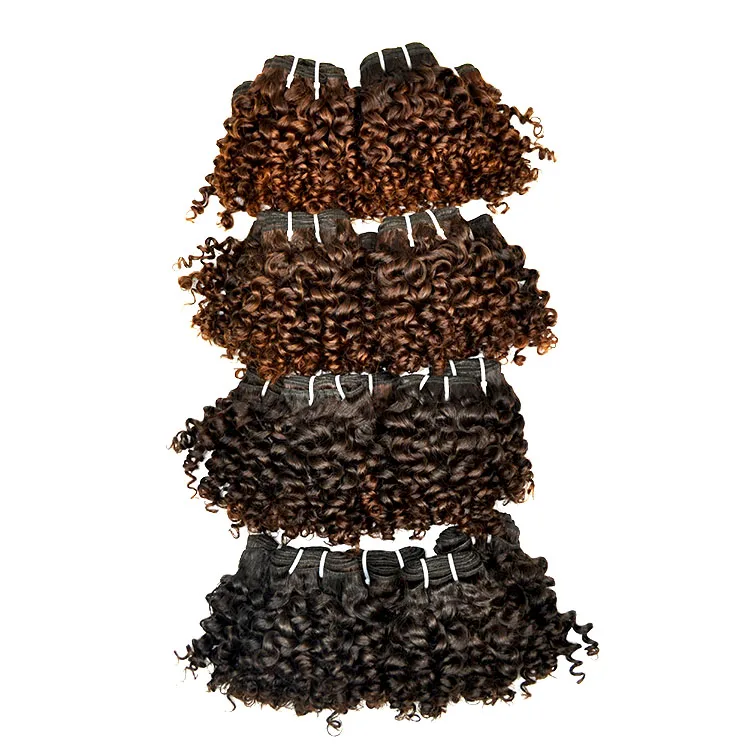 
Cheap Good Quality Free Sample 8inch Virgin Remy Brazilian Hair Kinky Curl Bundles with closure 