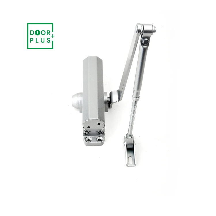 Doorplus EN Standard 80KG Heavy Duty Hold Open Back Check Option Aluminum Alloy Wooden Commercial Automatic Door Closers