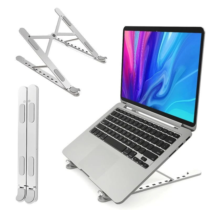 OEM Laptop Computer Notebook Pc Laptop Stand 360 Degree Rotation Ventilated Foldable Aluminum Laptop Holder stand
