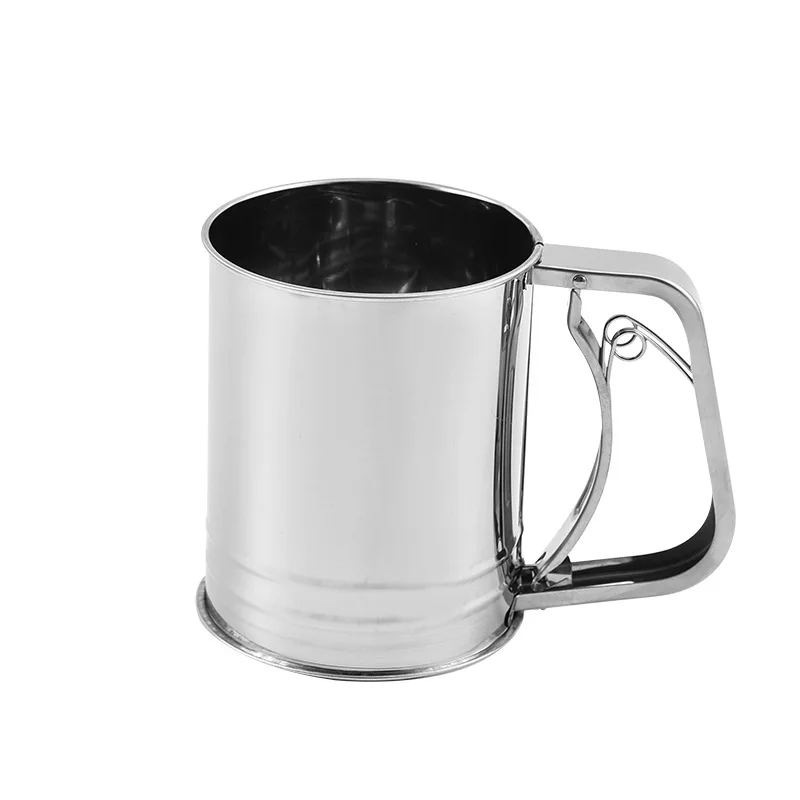 Baking Pastry Tools Stainless Steel High Food Grade Hand Hold Baking Tool Mesh Flour Sieve Cup Flour Sifter