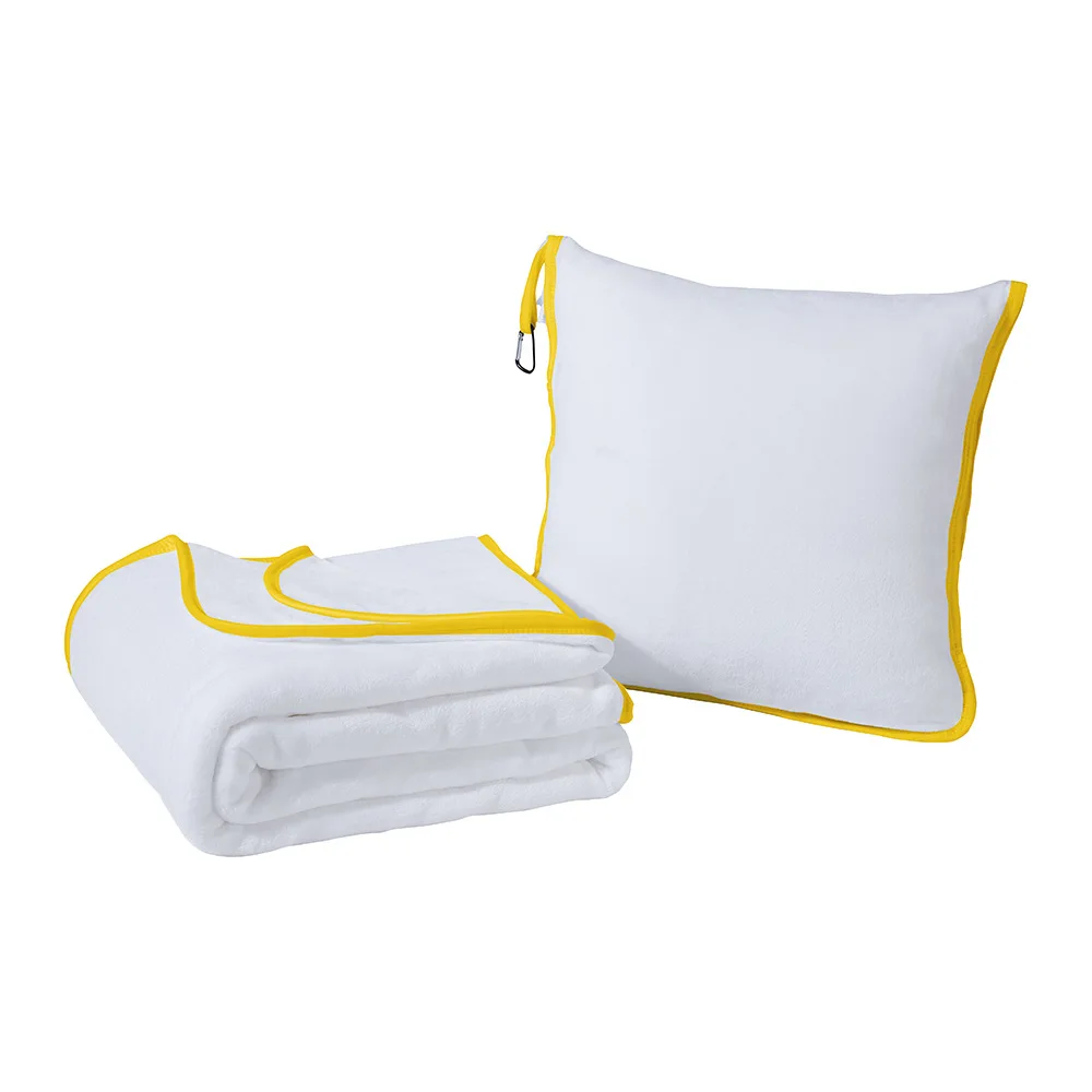 Sublimation Blank Blanket Foldable Pillow Cushion For Sofa Bed Custom Logo Car Travel 2 In 1 Pillows Cushions Quilt Blankets
