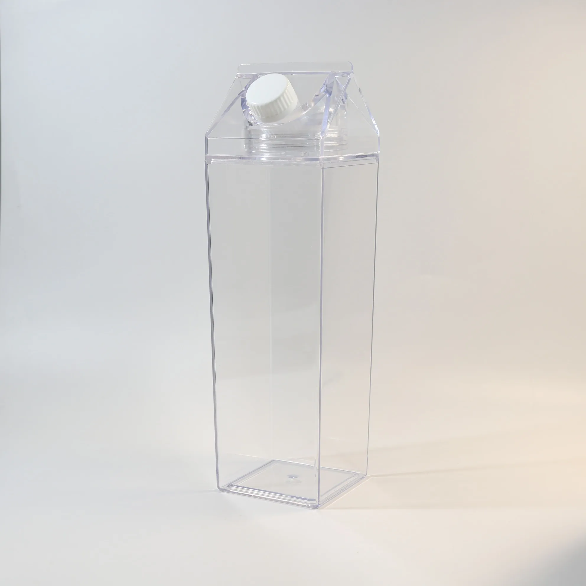 1000 ml Clear Transparent 1 L  Milk Carton Water Bottle Bpa Free Plastic Tumbler Custom