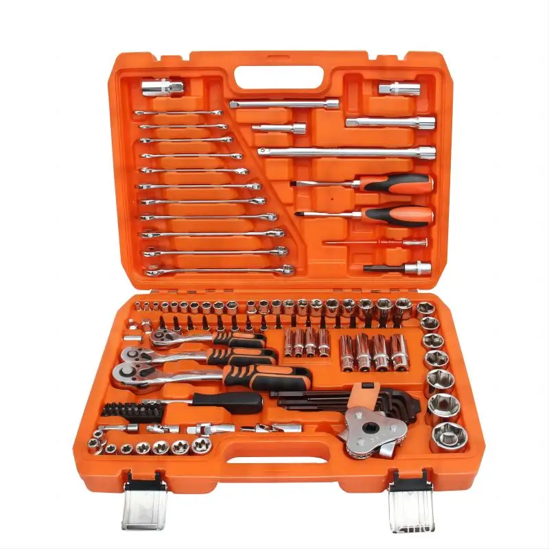 Hardware Tool Socket Quick Ratchet Wrench Screwdriver Tool Box Car Repair Set