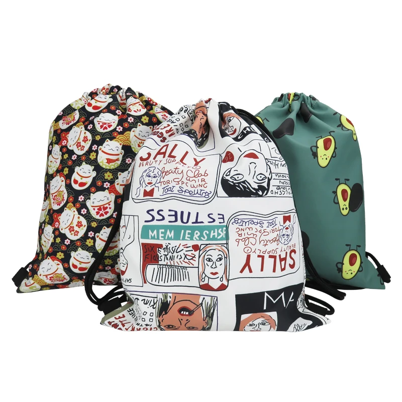 Торговый многоразовые хранения фруктов Строка сумка-шоппер ручной сумки Drawstring рюкзак сумка