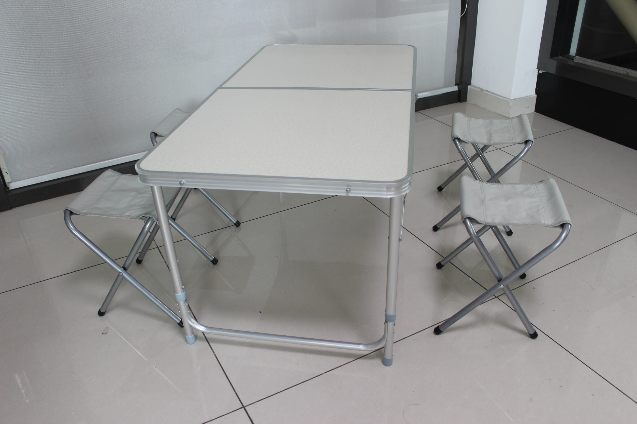 Регулируемый складной алюминиевый стол и стул для отдыха на природе