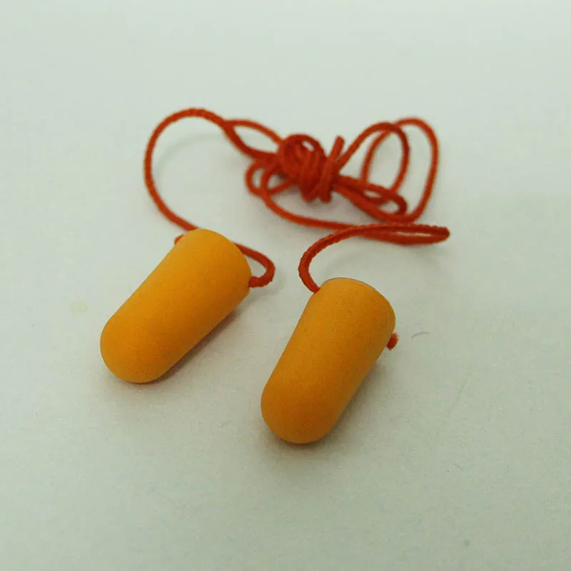 Good Quality Sponge Safety Earplugs Ear Plug with cotton cord Ear Protector