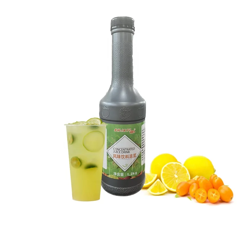 Factory wholesale Bubble tea ingredients concentarted fruit syrup and milk tea concentrated kumquat & lemon juice