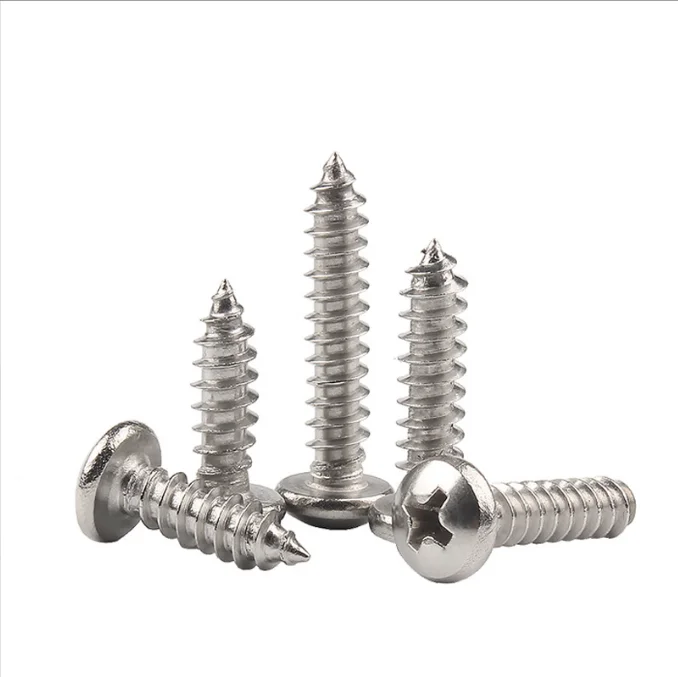 304 stainless steel round head self-tapping screws cross pan head self-tapping screws wood screws M2M3M3M4M5M6