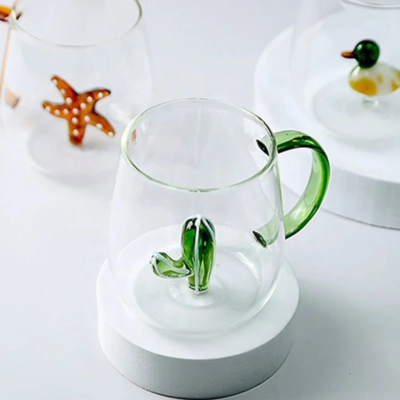 Wholesale Custom Vintage 3D Creative Animal Shaped Glass Cup