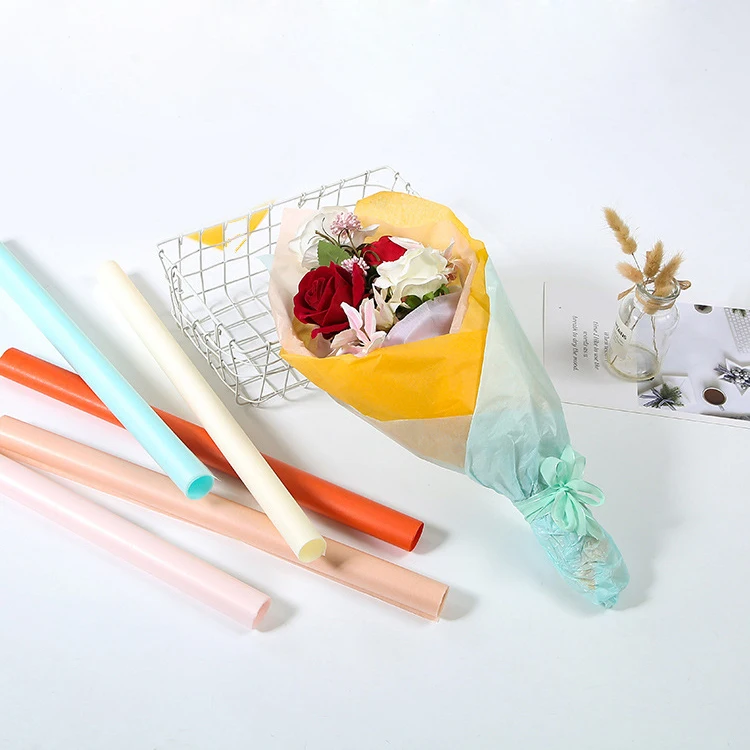 Hot Sell Cheap Pure Color Floral Bouquet Packaging Wrapping Paper