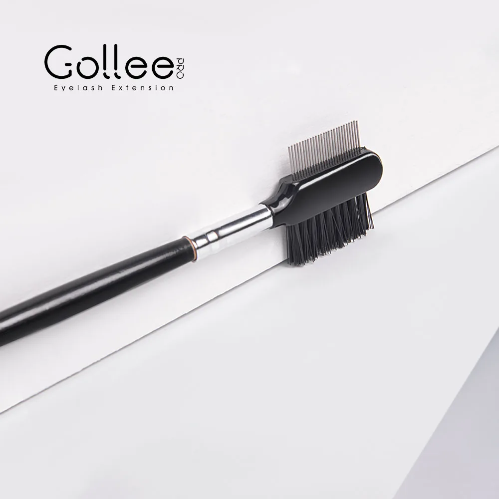 Gollee Factory Premium Eye Brow Makeup Tools Stainless Steel Brush Eyelash Comb