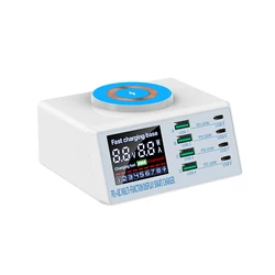 New model  8 Port charge laptop with magnetic wireless  QC3.0 Multi Ports fast charger USB Charging Station