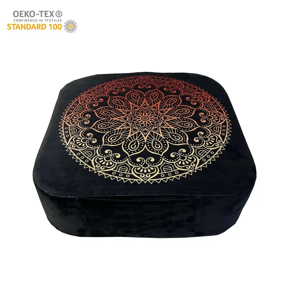 Wholesale Custom Portable Outdoor Large Decorative Living Room Velvet Cover Memory Foam Meditation Cushion Floor Pillow