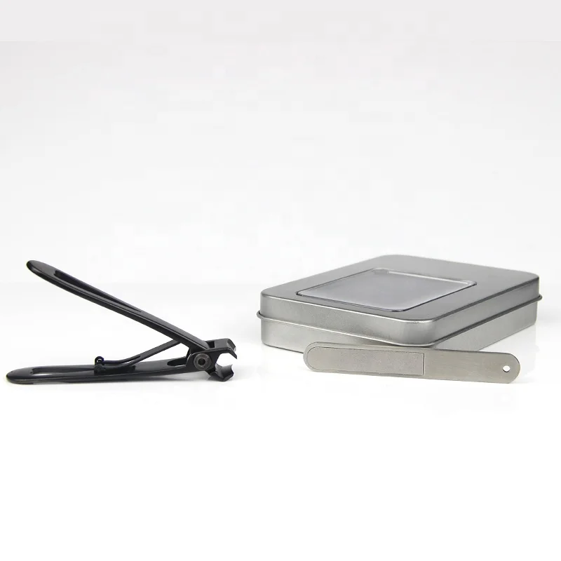 
Black stainless steel no splash toenail clipper hard nail clipper wide jaw nail clipper pedicure tool 