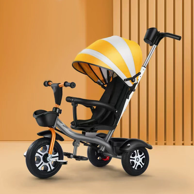 New Infant Tricycle Folding Rotating Baby Stroller 3 Three Wheel Bicycle Kids Bike Stroller Toddler Baby Trolley