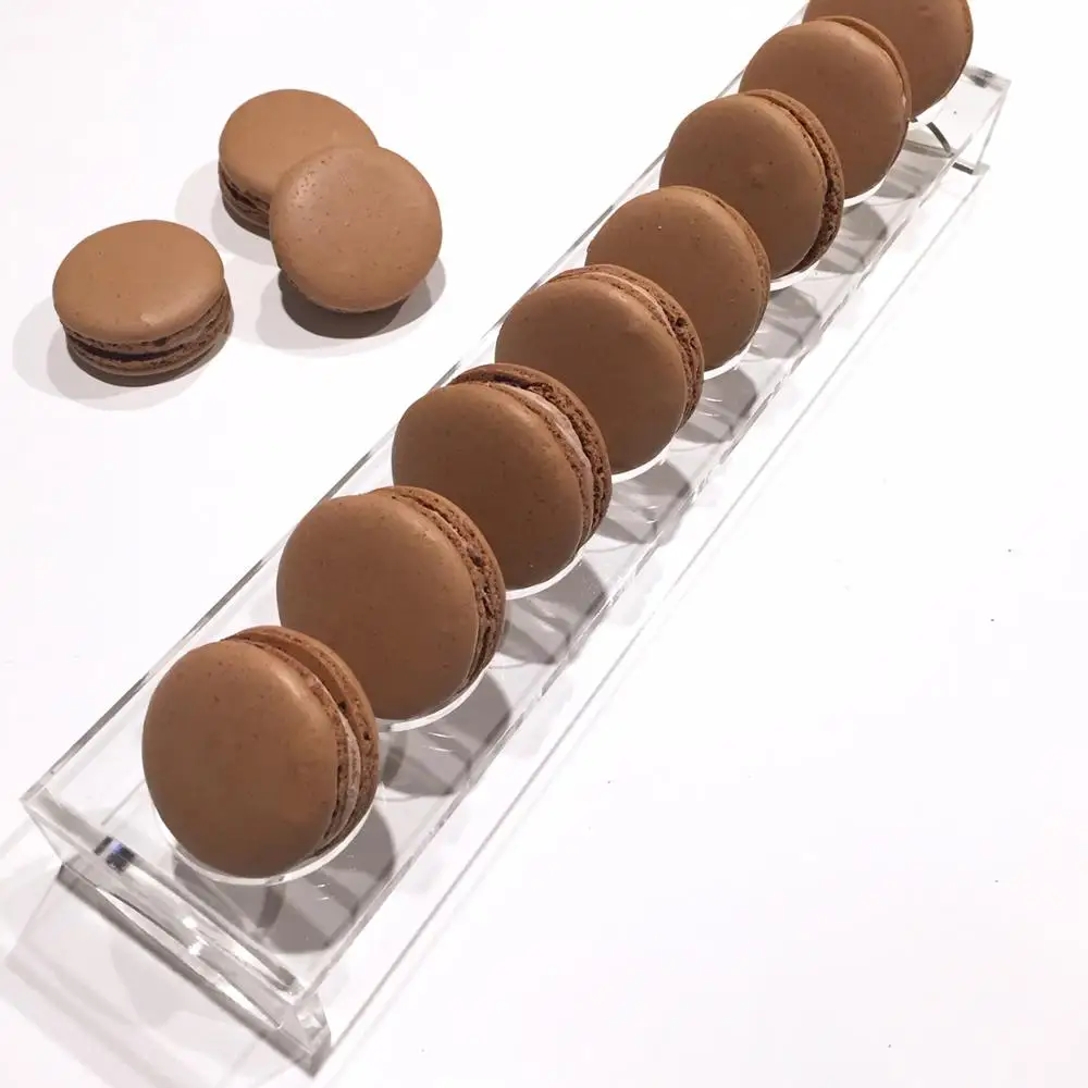 Custom food grade lucite food storage holder Cookies Display Tray clear acrylic Macaron display stand