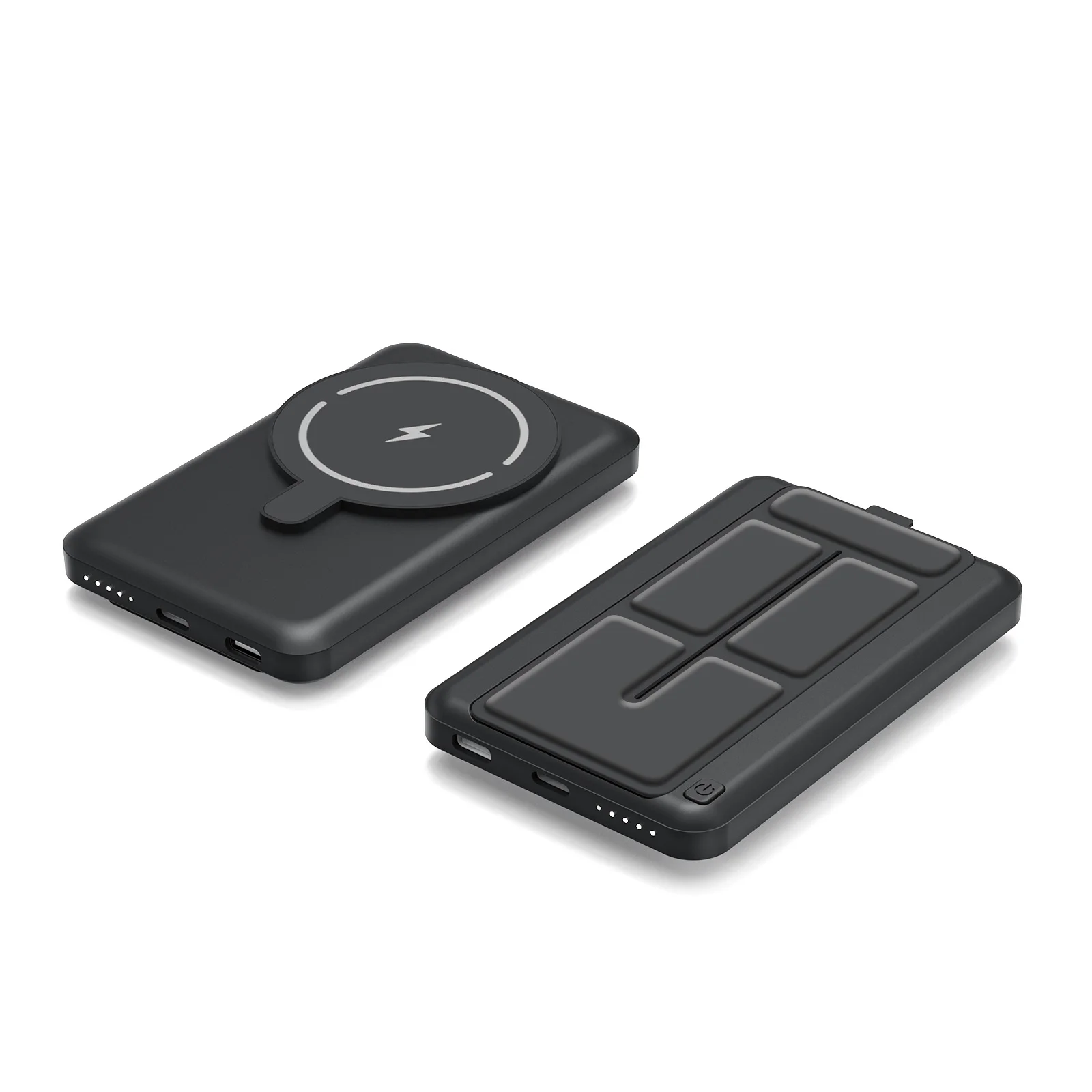 New Classic black fast charging mini Fast Wireless Magnetic Type-C 5000mAh Power Bank 15W Portable QC 20W home power bank