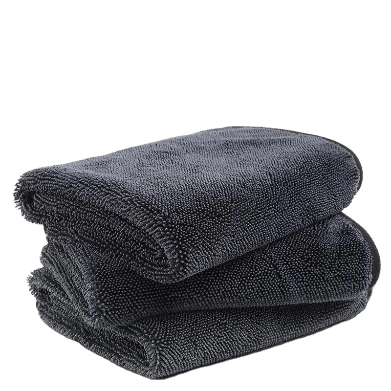 Microfiber Car Drying Korean double large Twisted Loop Towels Pile Drying Towel  Absorbent Towel  microfiber cloth car wholesale