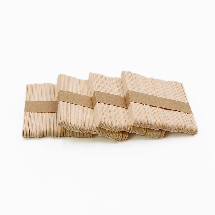 Eco-Friendly  114mm Wooden Ice Lolly Pop Sticks for Ice Cream round