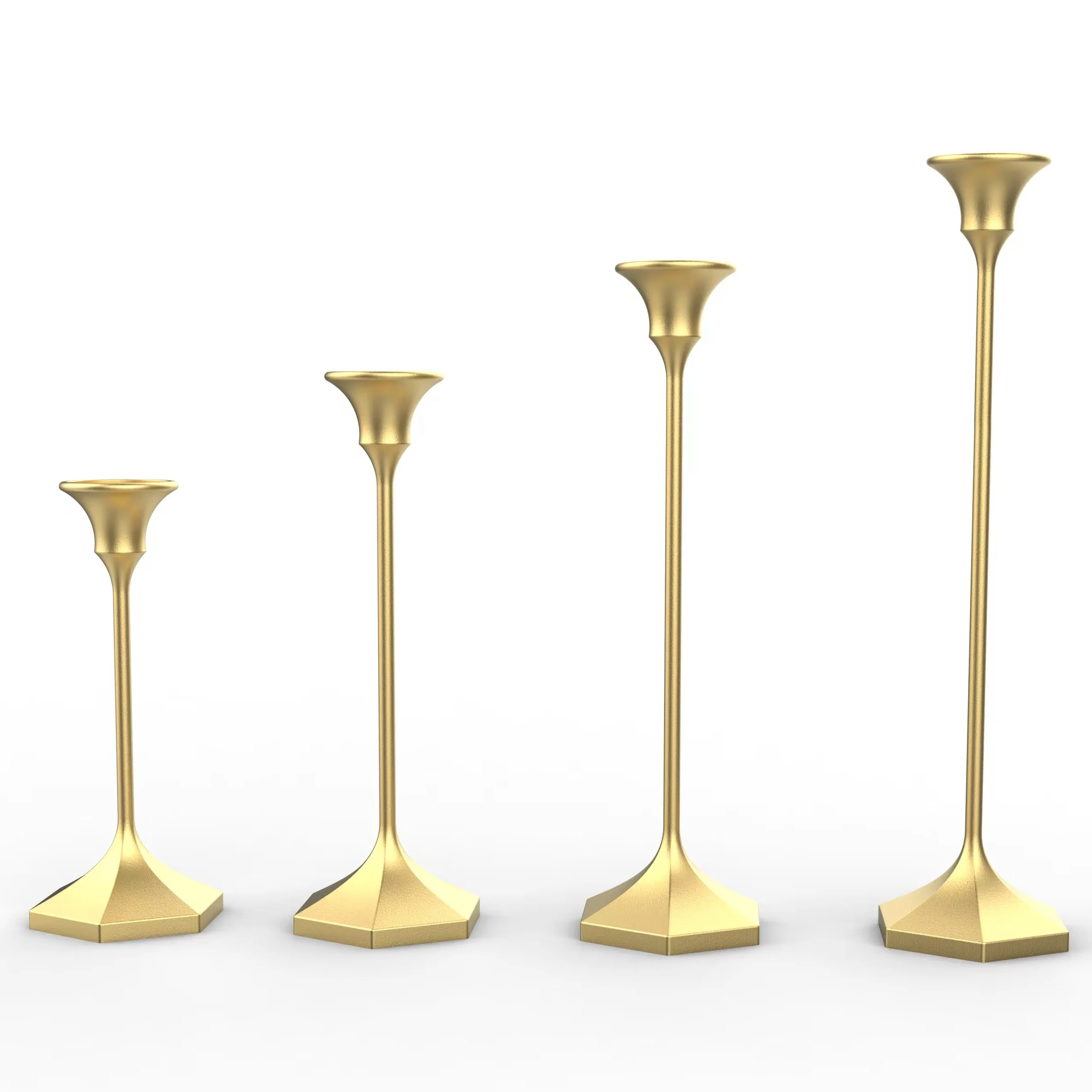 Candle Stand Holder Round Candlestick Metal Candle Pillar Holder Wedding and Home Decor Alloy Home Decoration Gold Candle Holder