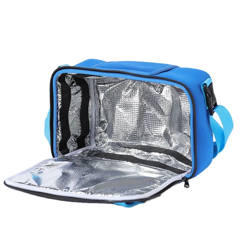 Washable Lunch Tote Bag Box Shoulder Strap Black Insulated For
