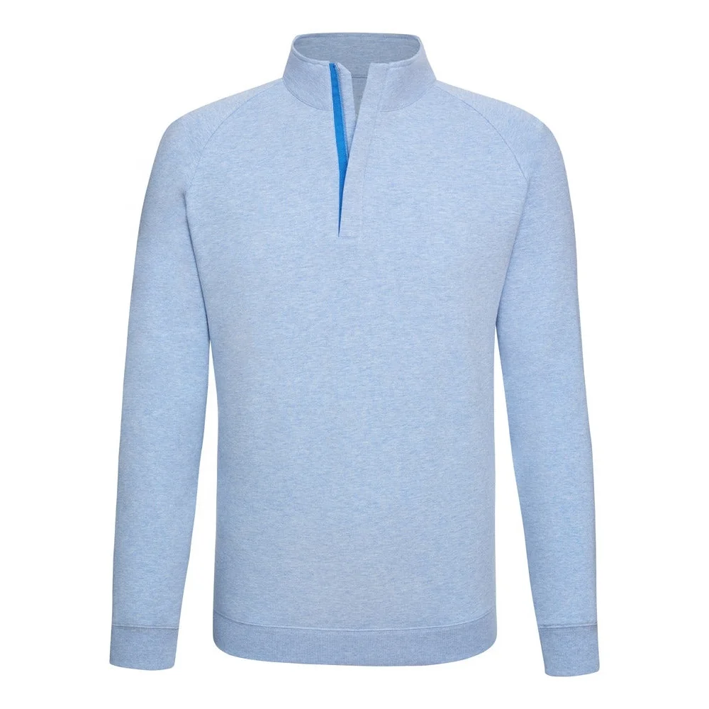 Wholesale Pullover High Quality Blank Golf Wear 92% Polyester 8% Spandex Quarter Zip Pullover