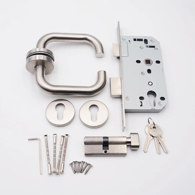 MH-0101 Simple Design European Interior Stainless Steel Door Handle Lock