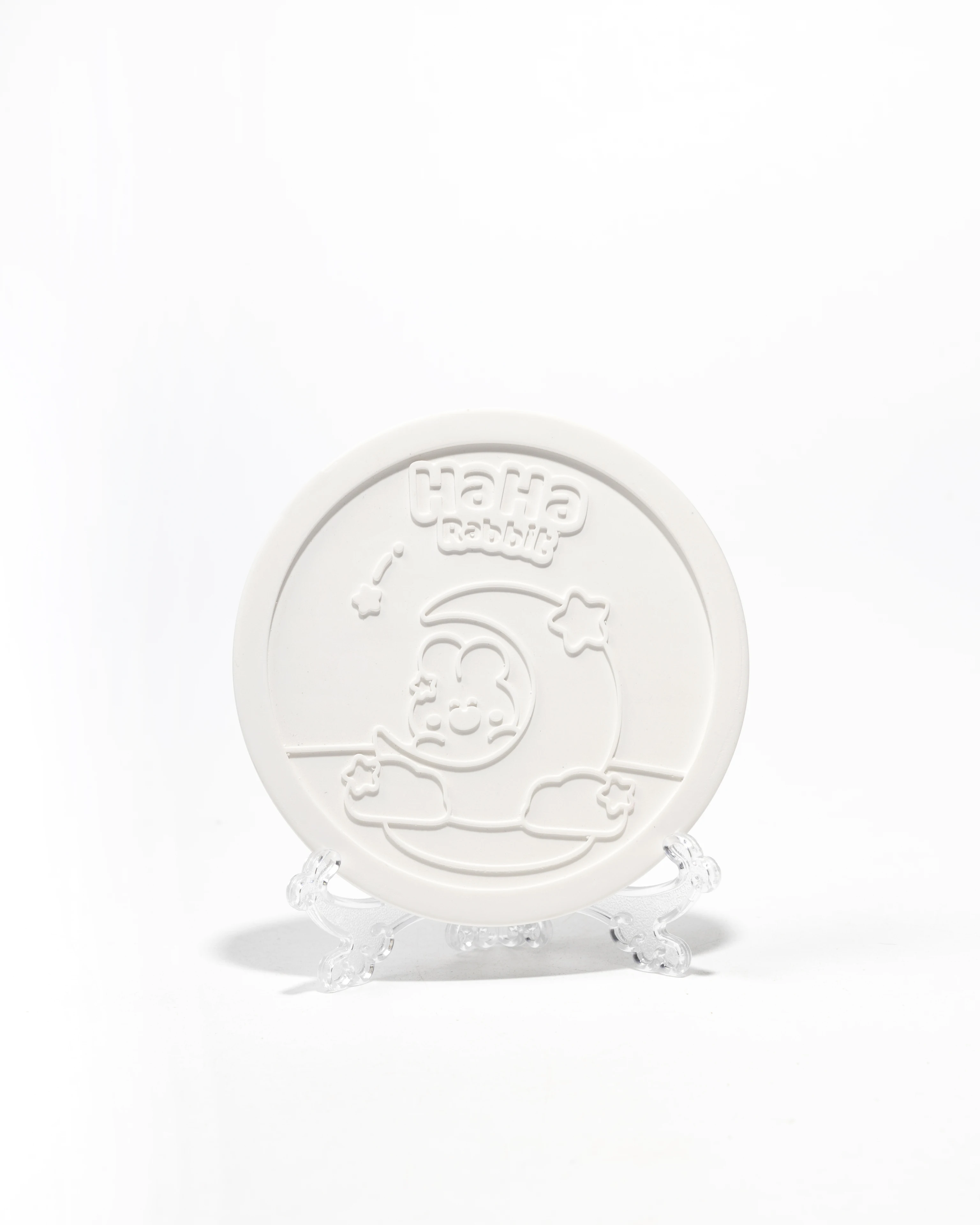 2024 New children gypsum drawing-Haha Rabbit-moon plaster white embryo art diy painting toy set kids craft kits gift for child