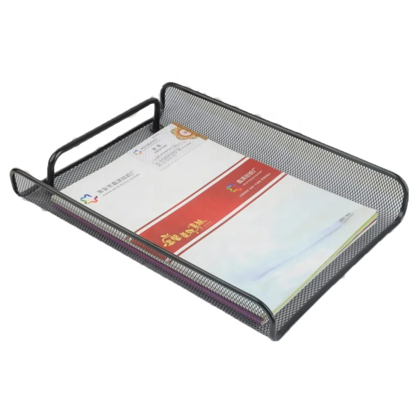 wholesale office desktop single tier metal mesh paper tray