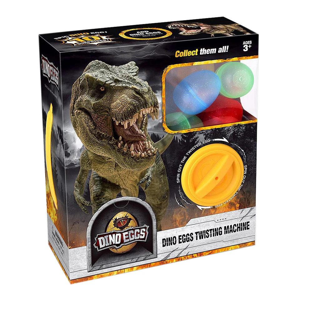 10pcs different kinds colorful small egg packaging cartoon dinosaur figure blind box collectable toys