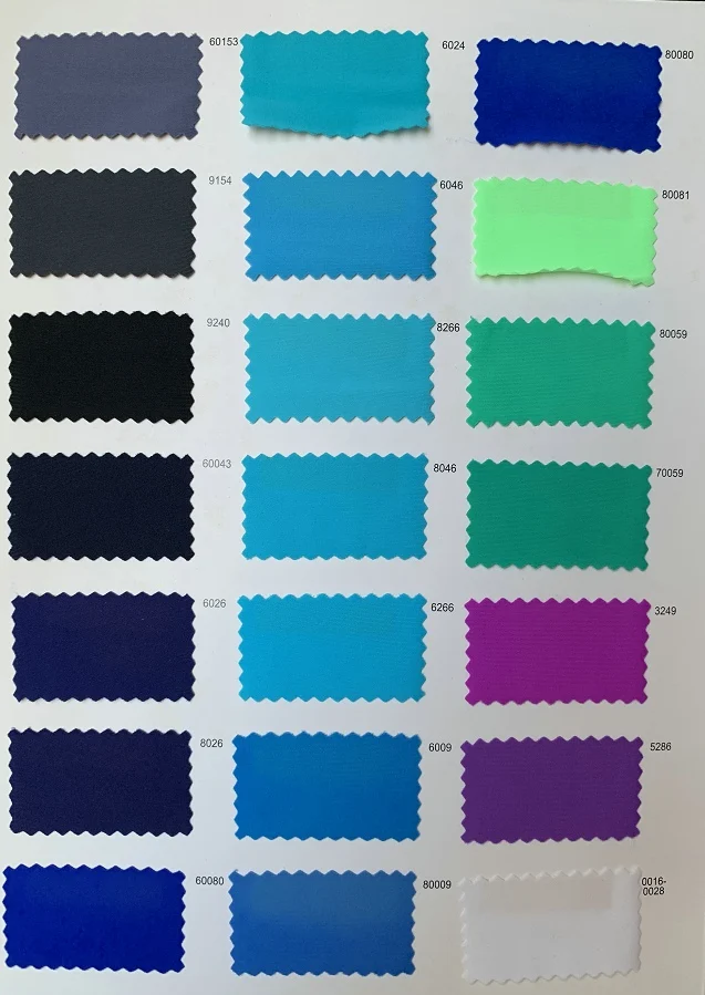 Hot selling customized color 82 Nylon 18 Spandex Tricot fabric for swimwear
