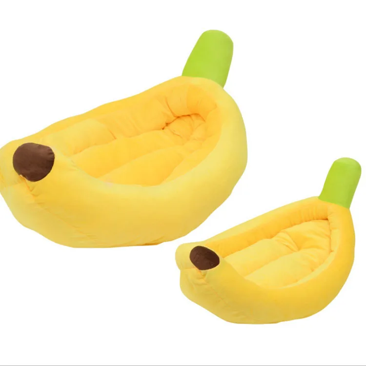 Creative design factory direct sales pet supplies banana shape kennel house keeping warm dog cat bed nest
