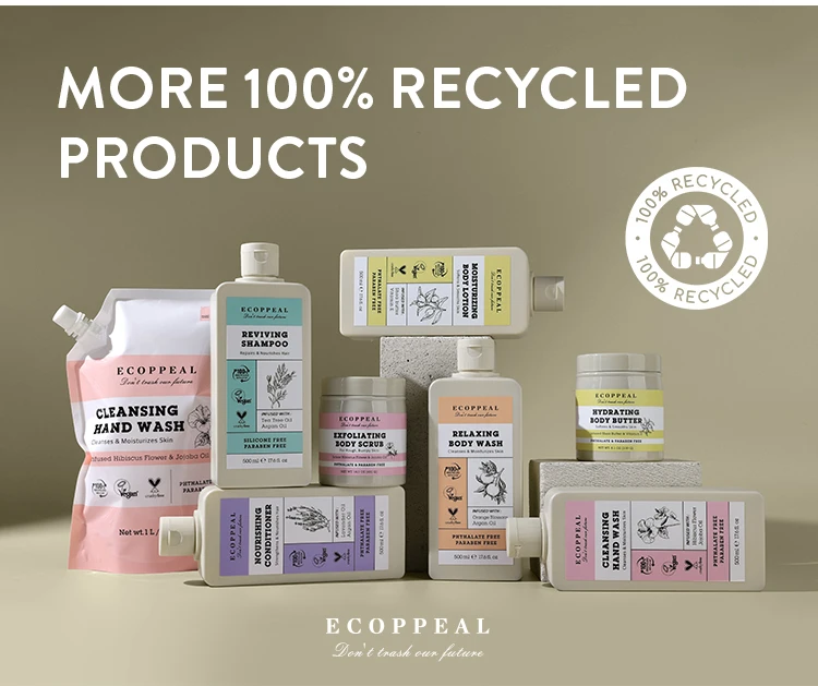 GRS Certified 100% Recycle Package Eco-friendly Luxury Cosmetic Customized Lotion Bottle Body Scrub Jar