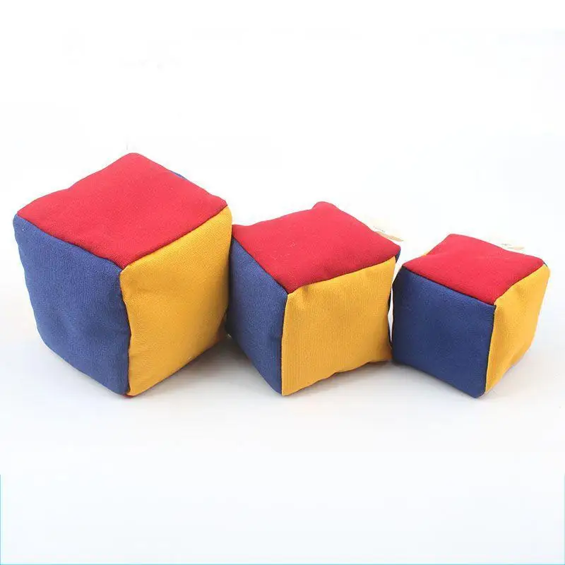 7 CM Children handmade sandbags throwing games toys outdoor parent-child games sensory integration splice sandbags beanbag game