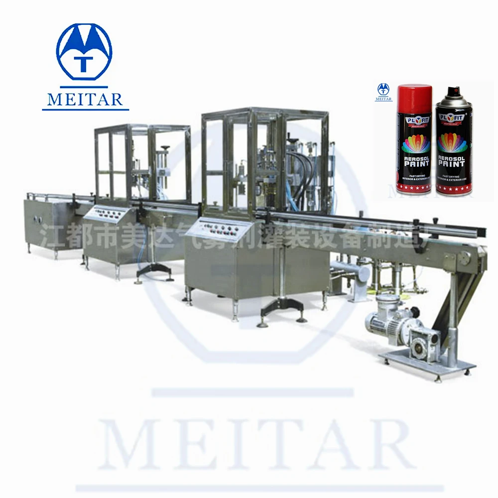 Автоматическая машина для наполнения и запечатывания аэрозольных красок