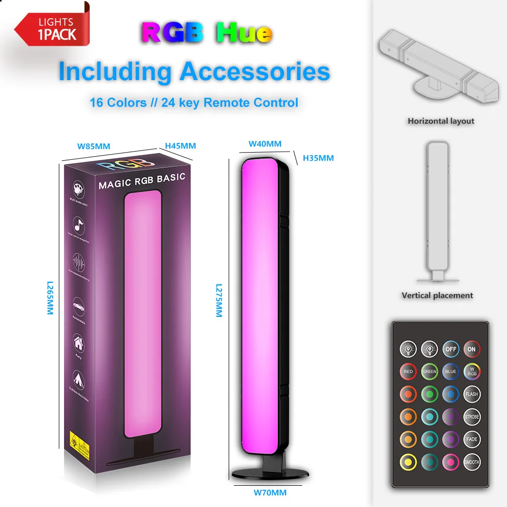 Bedroom atmosphere light single pack gaming computer sound pickup atmosphere lamp, desktop sound pickup lamp, music atmosphere l