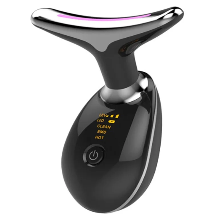 custom ems Face Neck Massager Double Chin Vibration Facial Tightening Anti Aging Anti Wrinkle Device Red Light Therapy for Face