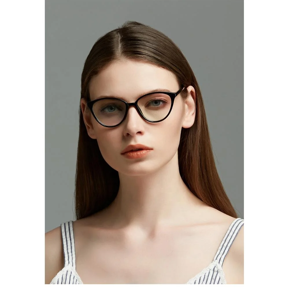 Anti Blue Light  Square Optics Glasses Frame Retro Women Metal Decoration cat eyes Frames Plastic glasses