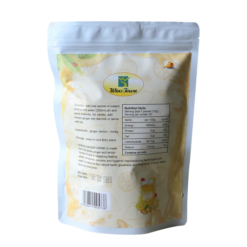 Best selling high quality  honey-flavored herbal instant flavoring powder stomach warming Lemon Ginger Tea