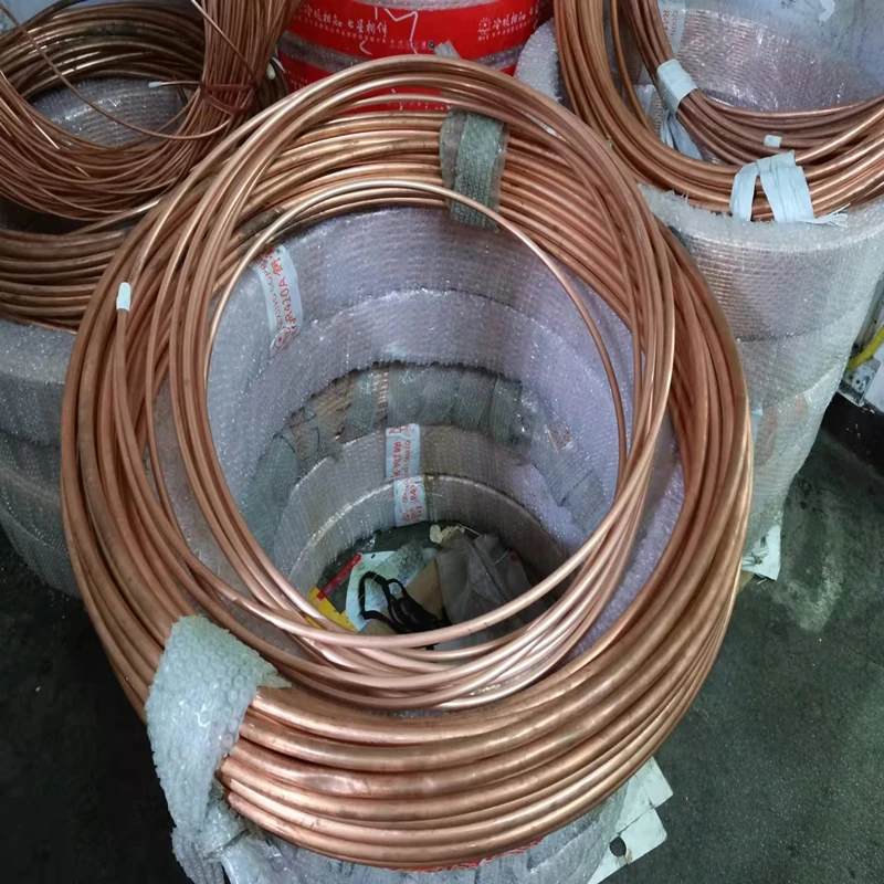 High Quality Refrigeration Air Conditioner Connecting Copper Pipe Manufacture Pancake Coil Capillary Copper Coil Copper Tube