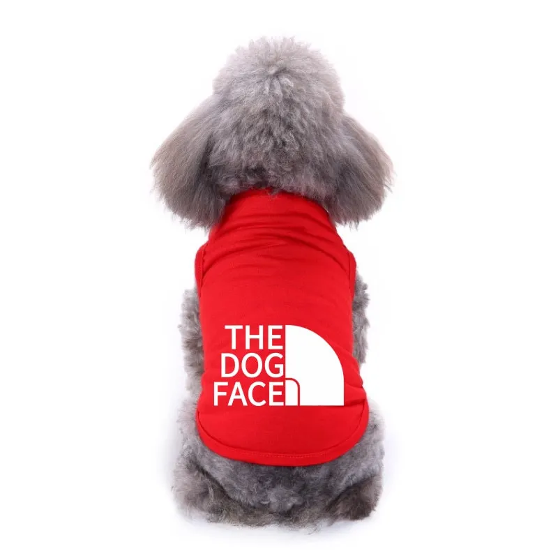 Wholesale Luxury Branded Dog Clothes Designer Breathable T Shirt The Dog Face Summer Vest For Pet