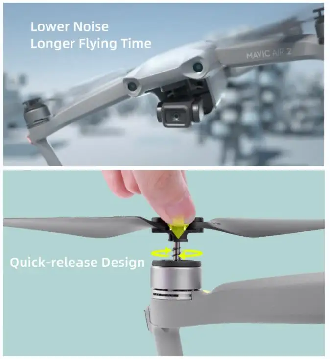 4Pc Propeller for Mavic Air 2 / Air 2S Low Noise Propellers Spare Blades Fans Replacement Drones Accessories