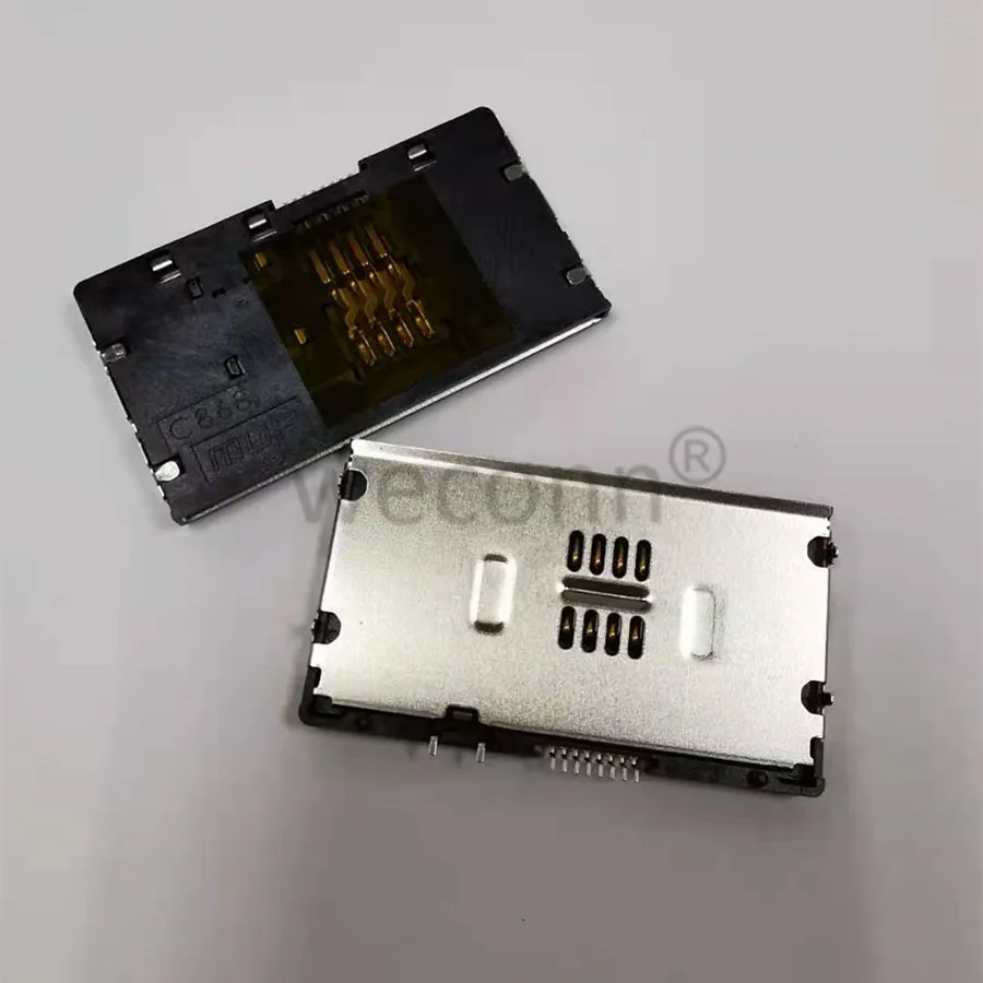
Smart card connector C868 8+2PIN SMT type with post for NEXGO N3 IC card connector 