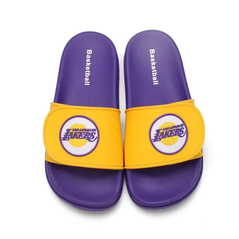 Newest Custom Open Toe Antislip Basketball Air Slippers Light Weight PVC Football Slippers for Summer Sports PU Insole Shoe