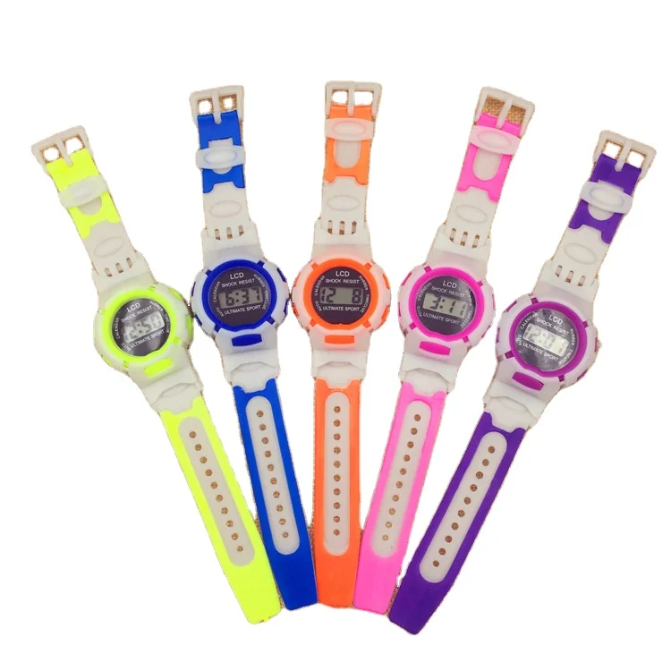 CW-004 color strap silicone children cheapest customized analog number  low prices wrist digital  kids watch