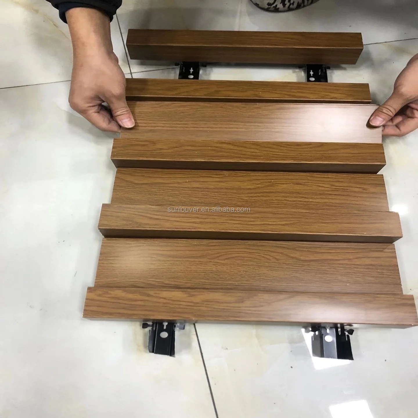 metal aluminum baffle ceiling tile, false ceiling, suspended ceiling