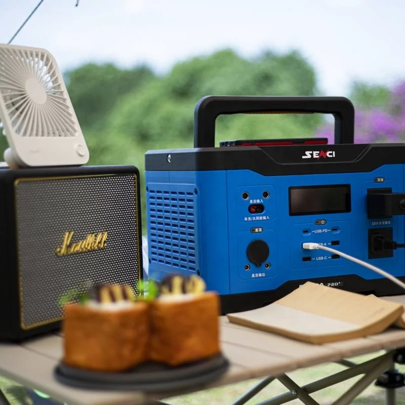 senci 600W 110 240V Portable Power Source Electric Generator Silent Station with Foldable Handle Solar Power Supply