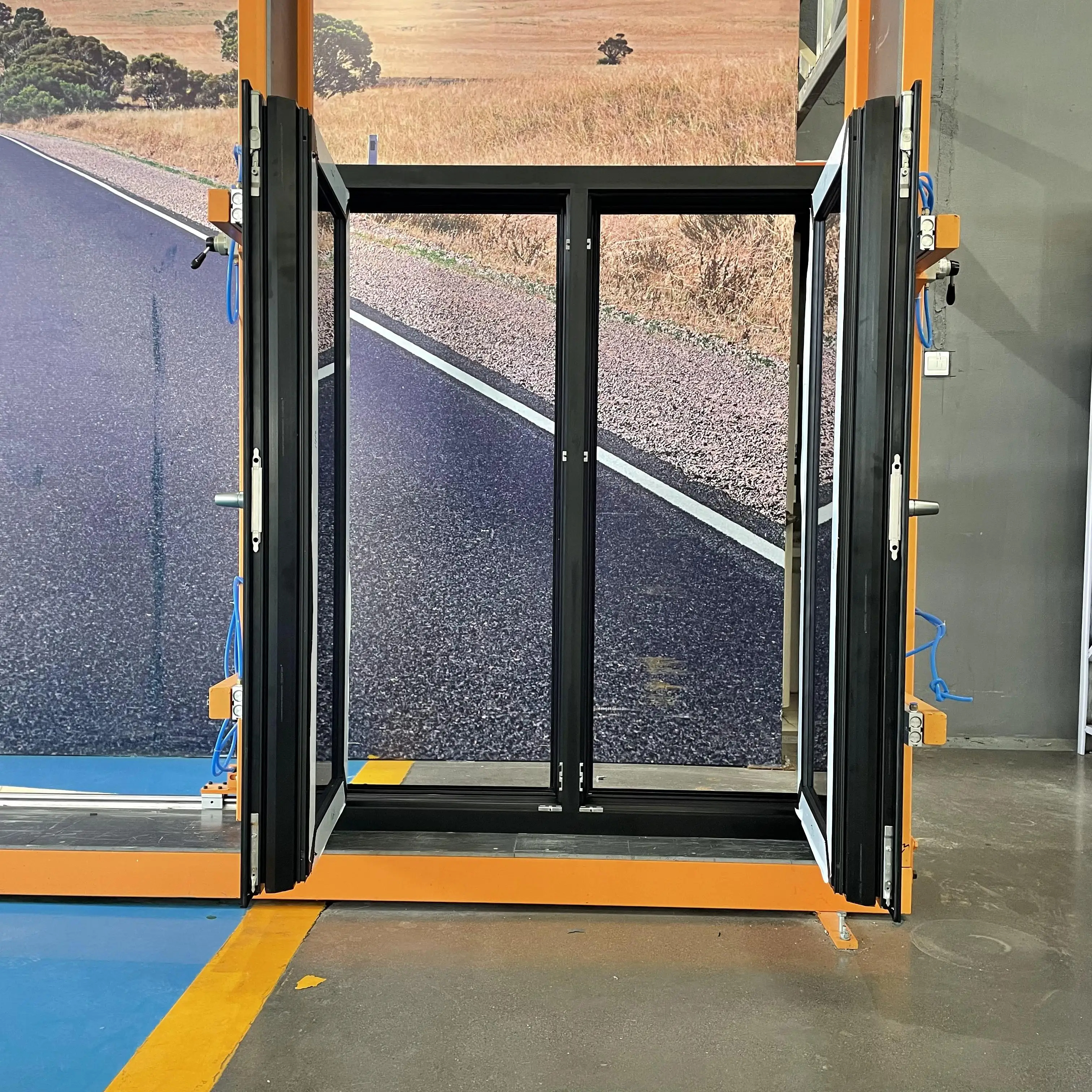 Minglei European standard high quality thermal break aluminium triple pane passive house windows